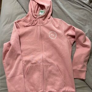 Puma Kids Light Pink Zip-Up Hoodie